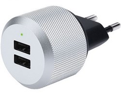 شارژر گوشی   Just Mobile AluPlug EU Luxury USB Wall Charger118501thumbnail